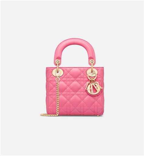 Mini Dioriviera Lady Dior Bag Candy Pink Cannage Lambskin